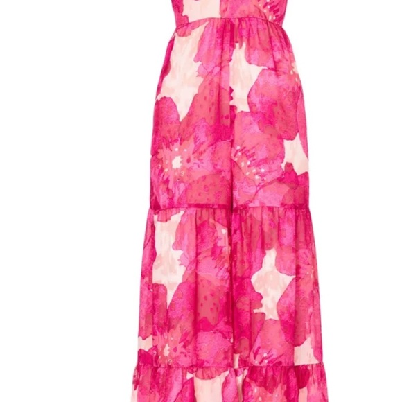 Excellent - Slate & Willow Pink Floral Jumpsuit - Size 6 -Rent the Runway! - Picture 6 of 13